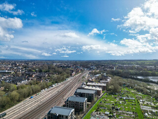 High Angle View From Central Railway Station of Oxford City, England UK. March 23rd, 2024