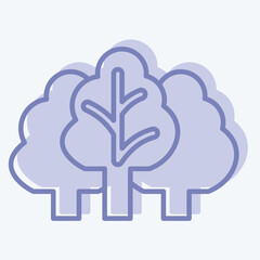 Icon Vegetation. related to Climate Change symbol. two tone style. simple design editable. simple illustration