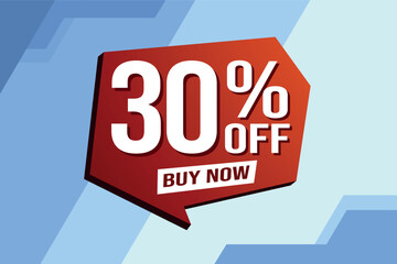 30% thirty percent off buy now poster banner graphic design icon logo sign symbol social media website coupon

