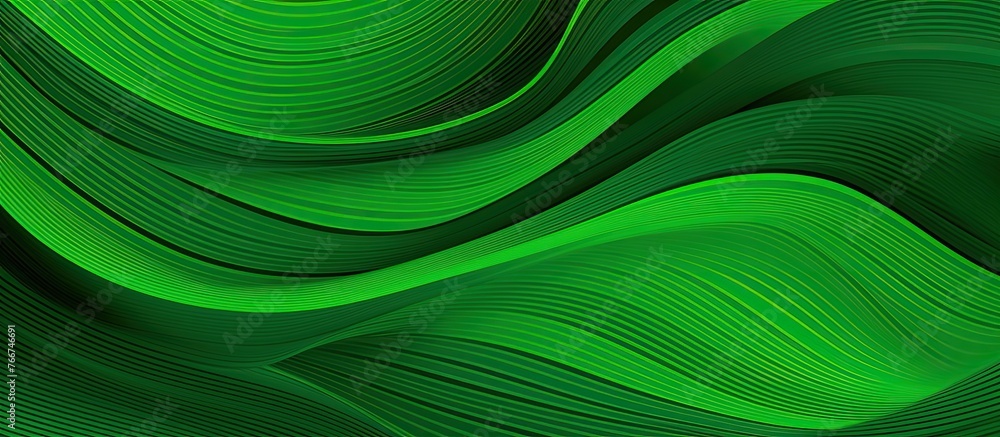 Aufkleber a visually striking image featuring green wavy patterns set against a backdrop of black and white ba