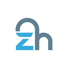 Letter zh logo, vector design template