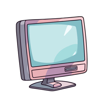 Vector Computer Display Icon cartoon vector illustr