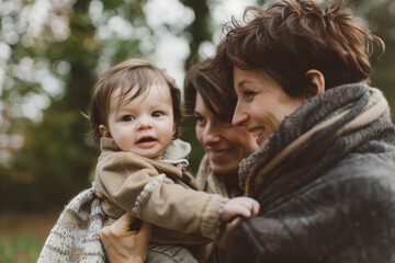 An intimate portrait of a beautiful young French family