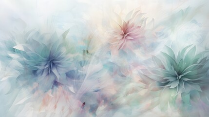 light soft abstract background with flowers blooming
