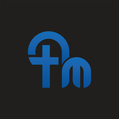 Fototapeta premium Letter tm logo, vector design template