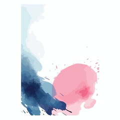 White background with pastel pink and blue abstract