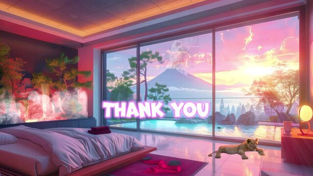 Express heartfelt gratitude at the close of your streaming session with this elegant "THANK YOU" video. Set against a serene VTuber-inspired backdrop, it conveys your appreciation with warmth and sinc