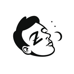 Zzz sleep snore text vector icon. Night sleepy nois