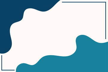 Minimalist Blue Waves: Fluid Hand-Drawn Geometric Background