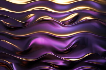 Wavy Golden and Purple Metallic background 
