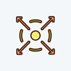 Icon Extending. suitable for Branding symbol. flat style. simple design editable. design template vector. simple illustration