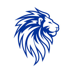 Lion Head Vector Logo Design Template