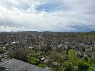 High Angle View of Historical Oxford City of England United Kingdom. March 23rd, 2024