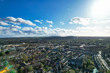 High Angle View of Historical Oxford City of England United Kingdom. March 23rd, 2024
