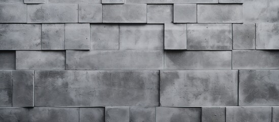 An image showing a detailed view of a wall constructed using blocks of concrete material