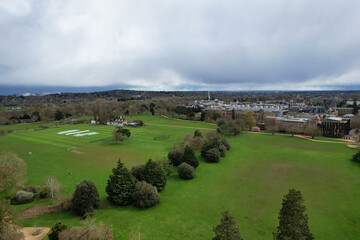 High Angle View of Historical Oxford City of England United Kingdom. March 23rd, 2024