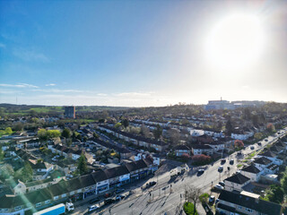 High Angle View of Historical Oxford City of England United Kingdom. March 23rd, 2024