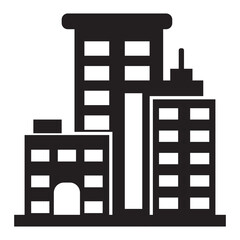 building icons, such as city, apartment, condominium, town. logo isolated on white background. EPS 10