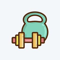 Obraz premium Icon Weight Training. suitable for Healthy symbol. flat style. simple design editable. design template vector. simple illustration