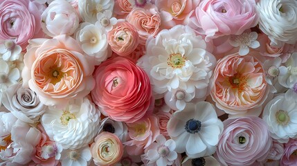 A detailed close-up of a handcrafted floral arrangement featuring paper flowers in various shades of pink.