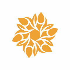 agriculture wheat design logo icon	
