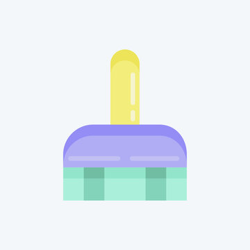 recommend clip art: Icon Cleaning Brush. suitable for Kids symbol. flat style. simple design editable. design template vector. simple illustration