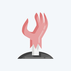 Icon Zombie. suitable for Halloween symbol. flat style. simple design editable. design template vector. simple illustration