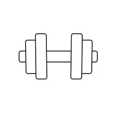 Isolated dumbbell icon, Gym 