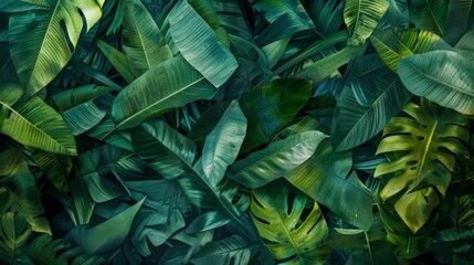 close up of a green leaves - obrazy, fototapety, plakaty
