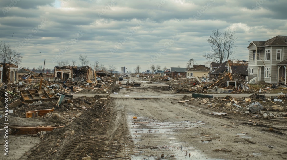 Poster the destruction is evident in every direction a reminder of the unpredictable and devastating power 