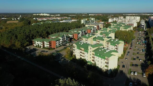 Panorama Housing Estate Nowodwory Warsaw Aerial View Poland
