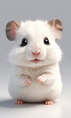 hamster look at you isolated white background