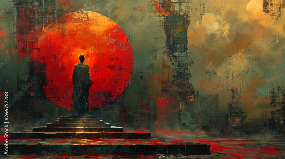 Poster a mysterious combination of symbols this artwork is a visual representation of the elusive quest for