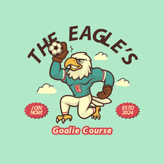 Eagle Soccer Retro and Vintage Logo Mascot