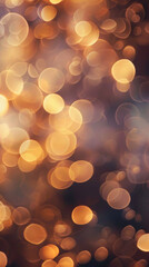 Warm Golden Bokeh Lights Abstract Background