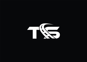 TS  transport logo design and letter logo