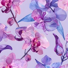 Vibrant Floral Arrangement with Delicate Purple and Pink Petals