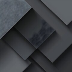 Minimalist Geometric Abstract Shapes in Dark Monochrome Tones