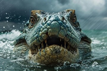 Fototapeta premium Journey to the Jurassic: world of dinosaurs, extinct species with big, strong, toothy predators, prehistoric era and the fascinating realm of ancient reptiles