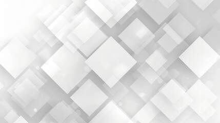 Obraz premium Minimalist White Background with Geometric Shapes