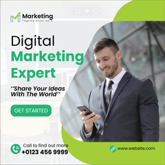 digital marketing social media poster design