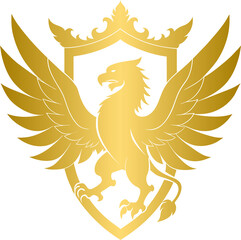 Golden royal griffon heraldry