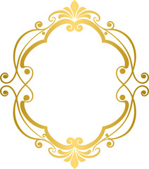 Golden frame, scrollwork golden frame
