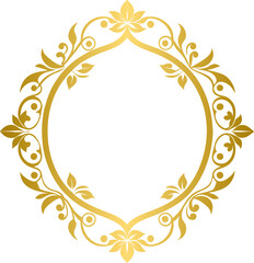 Golden frame, vintage golden frame