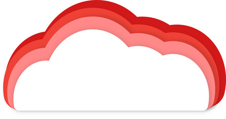 Cloud Abstract Paper Cut Illustration Element