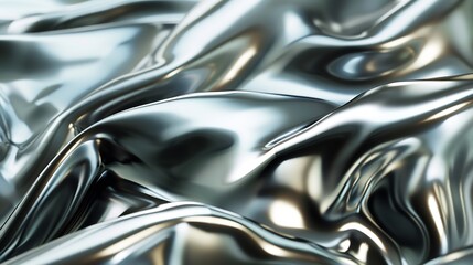 Metallic Abstract Wavy Liquid Background Layout