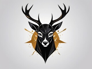 futuristic deer head logo