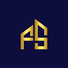 Fototapeta premium letter real estate logo design