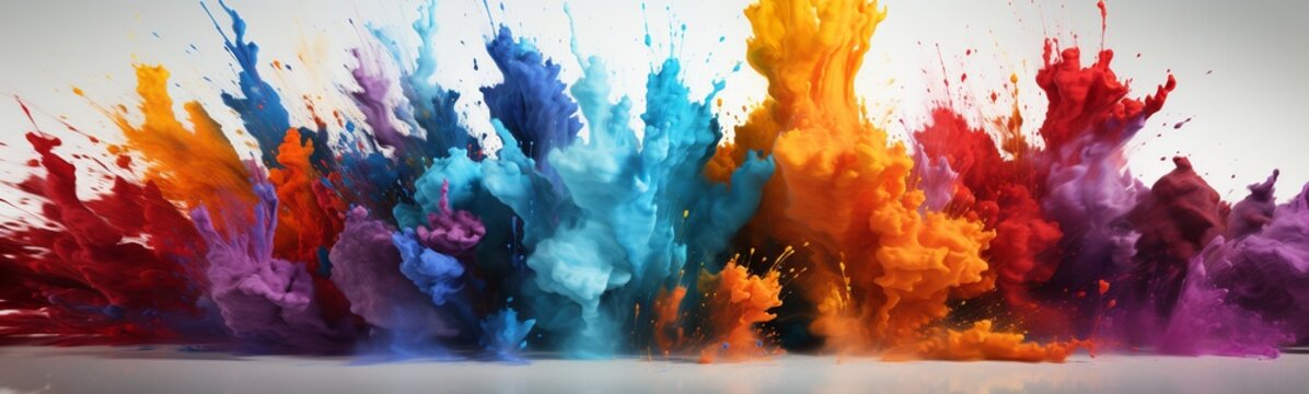 Colorful cloud of ink in water. Abstract background