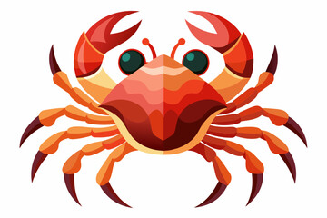 original-color-crab-vector-design-white-background.